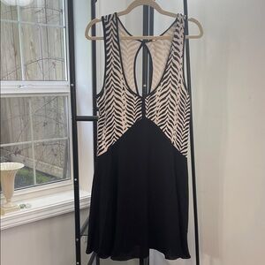 Free People Zebra Print Swing Dress Size Medium